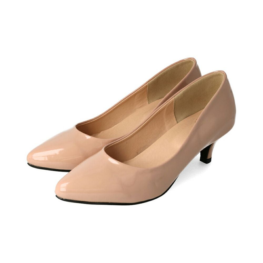 menue (メヌエ) ポインテッドトゥ 5cm ミドルヒールパンプス