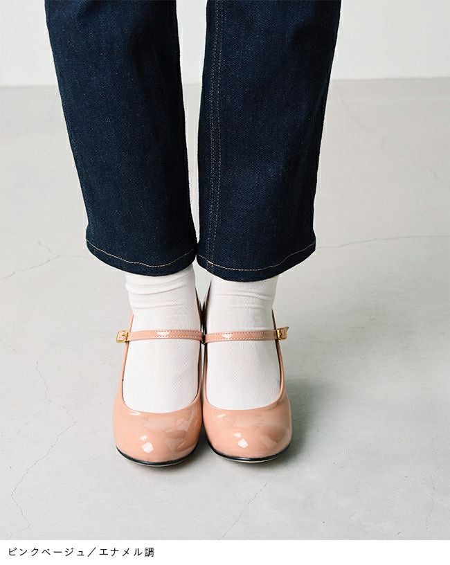 flune（フリューン） キレイめ ラウンドトゥ ストラップ パンプス