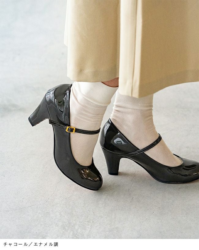 flune（フリューン） キレイめ ラウンドトゥ ストラップ パンプス