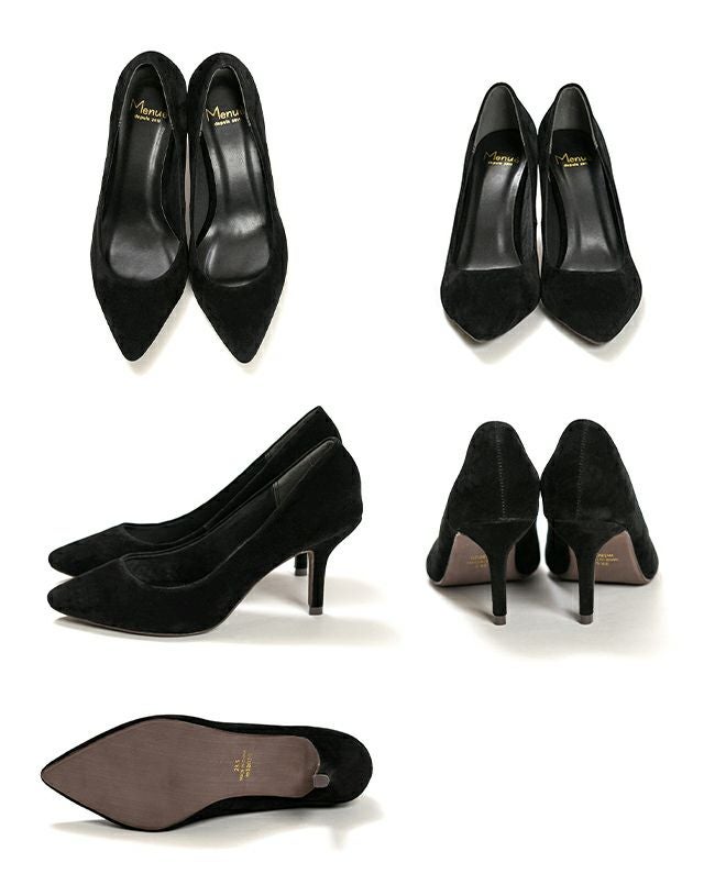 menue（メヌエ） 8cmヒール ポインテッドトゥパンプス