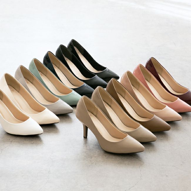 menue（メヌエ） 美脚魅せ ポインテッドトゥ パンプス 8cmヒール 送料