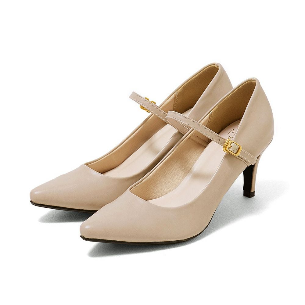 menue（メヌエ） イイ女ポインテッド ストラップ7cmヒールパンプス