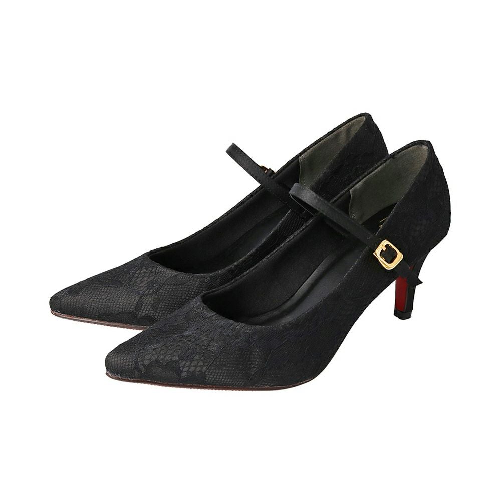 menue（メヌエ） イイ女ポインテッド ストラップ7cmヒールパンプス