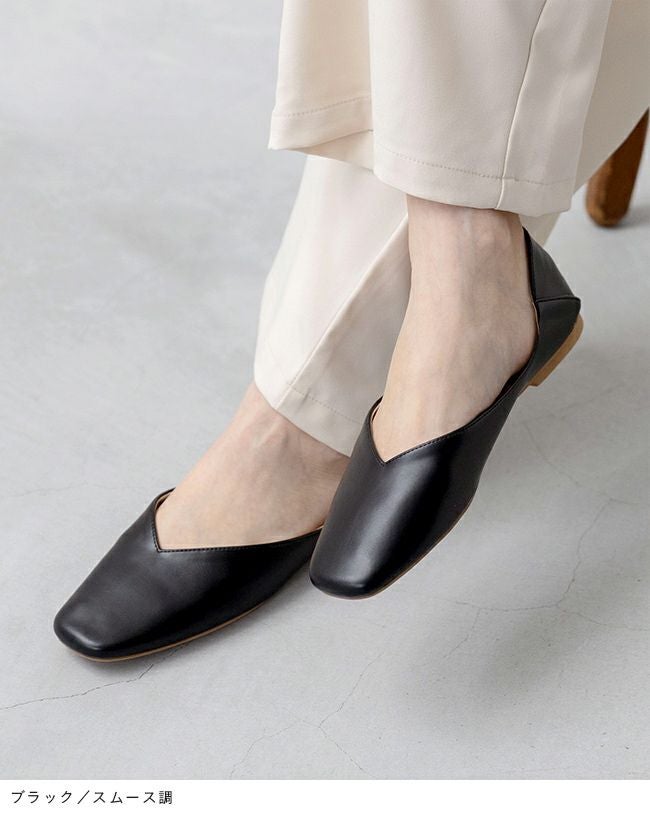 menue（メヌエ） スクエアトゥ 2wayバブーシュ