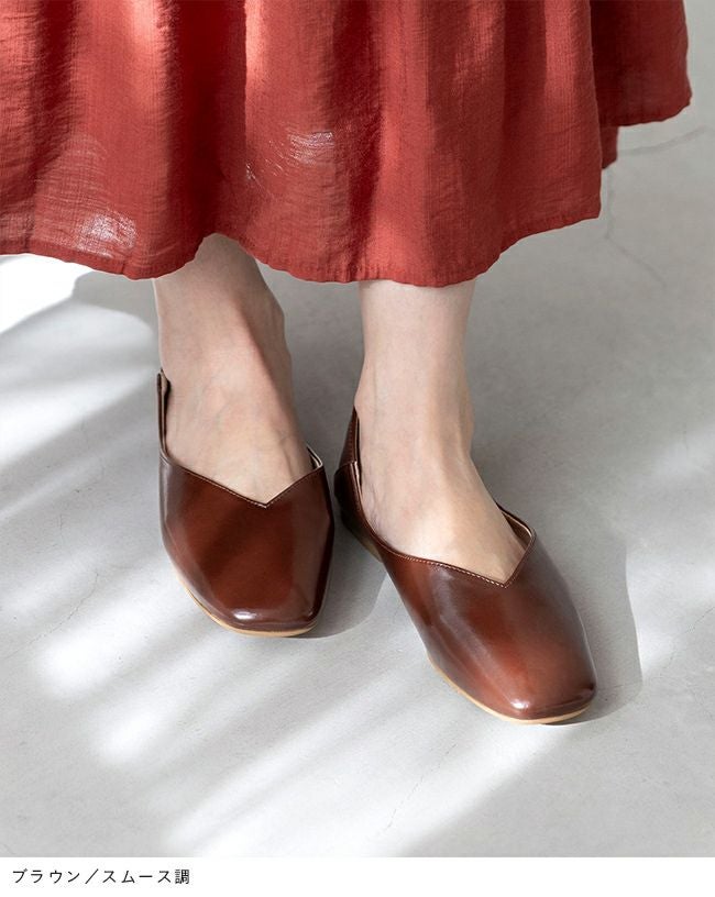 menue（メヌエ） スクエアトゥ 2wayバブーシュ