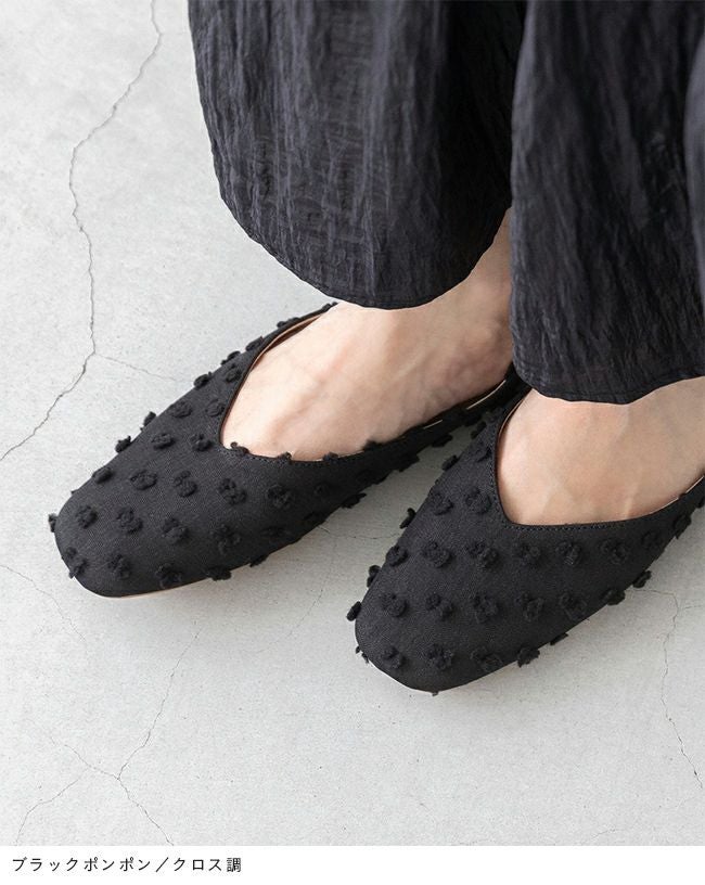 menue（メヌエ） スクエアトゥ 2wayバブーシュ