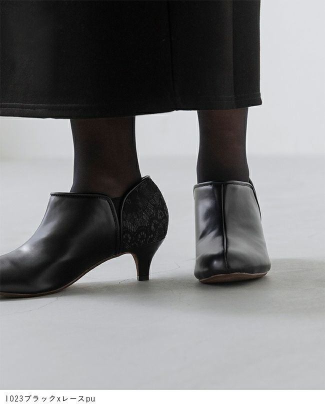 menue（メヌエ） バイカラー サイドゴア ブーティ 5cmヒール