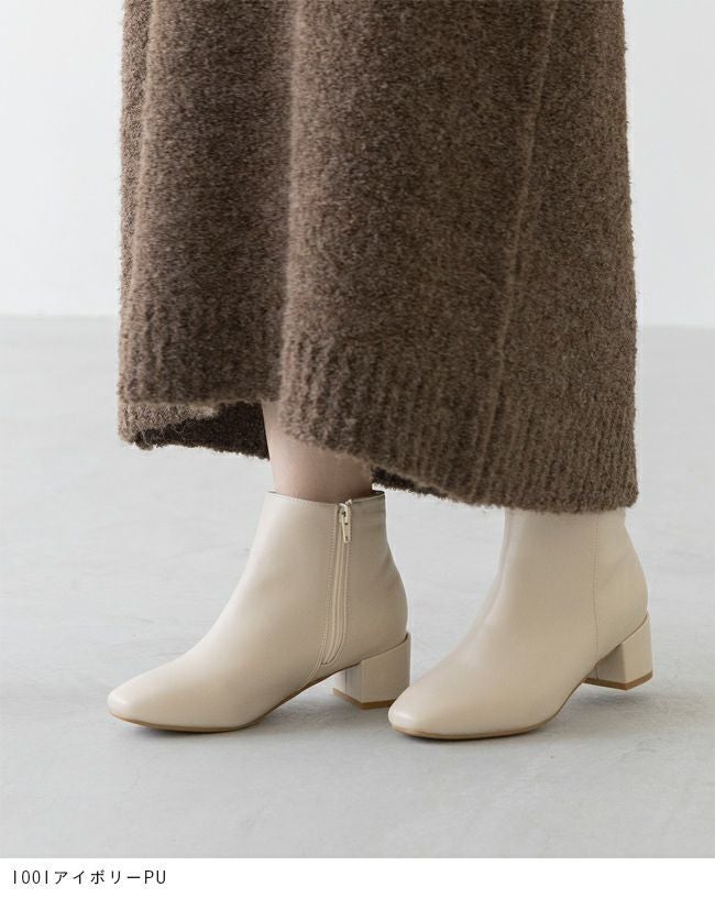 menue (メヌエ) スクエアトゥ ショートブーツ