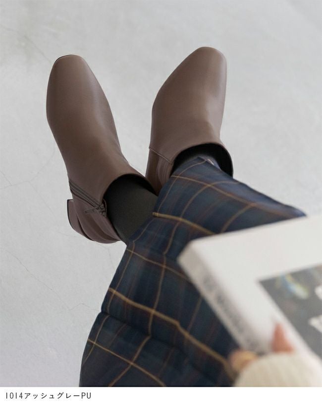 menue (メヌエ) スクエアトゥ ショートブーツ