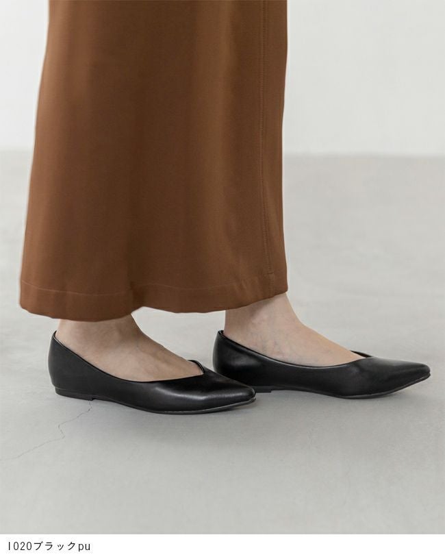 【超美品】ヨシト ポインテッドトゥ パンプス Vカット スエード ブラウン menue (メヌエ) ポインテッドトゥ Vカットデザイン ローヒール