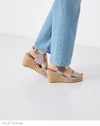 menue（メヌエ） ゴムストラップ 7cmヒール ジュートサンダル