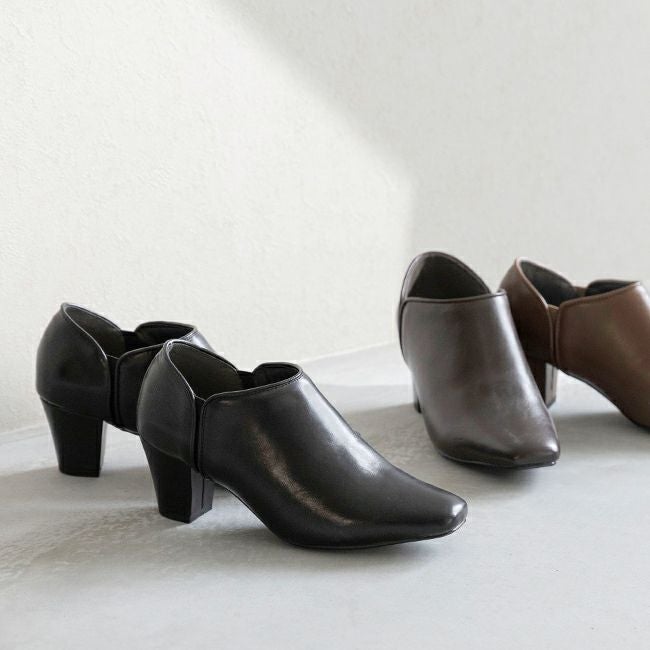 menue (メヌエ) サイドゴア スクエアトゥ ブーティ