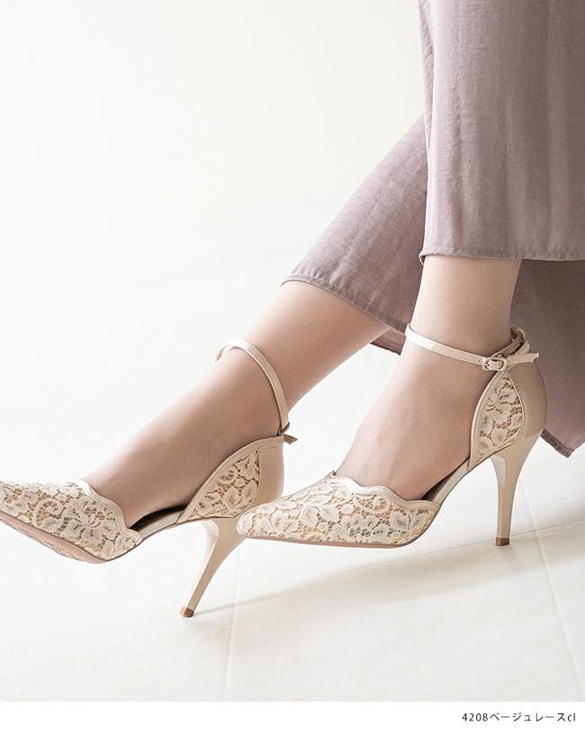 ポインテッドトゥ ストラップ セパレートパンプス 送料無料 | welleg