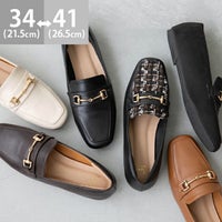 menue (メヌエ) スクエアトゥビットローファー