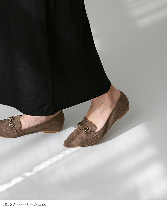 menue (メヌエ) ポインテッドトゥローファーパンプス 送料無料