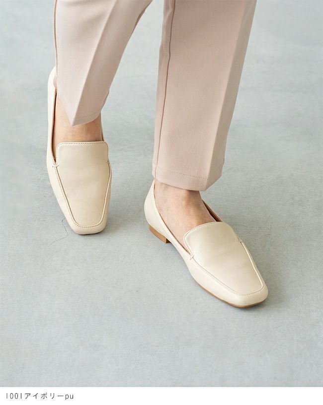 menue（メヌエ） スクエアトゥフラットローファー