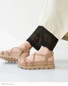 レースアップ厚底サンダル