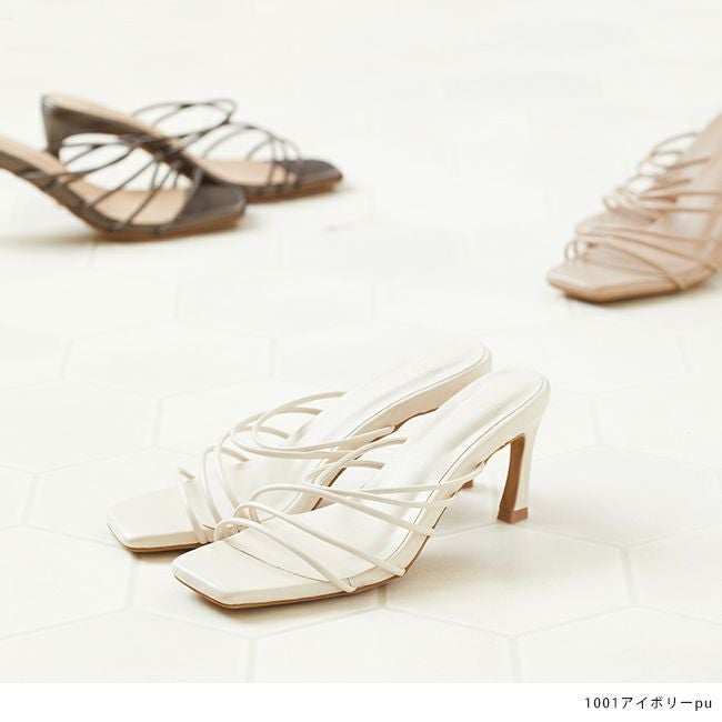 menue（メヌエ） スクエアトゥストラップサンダル