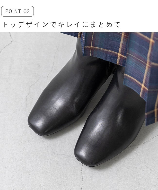 menue (メヌエ) スクエアトゥショートブーツ