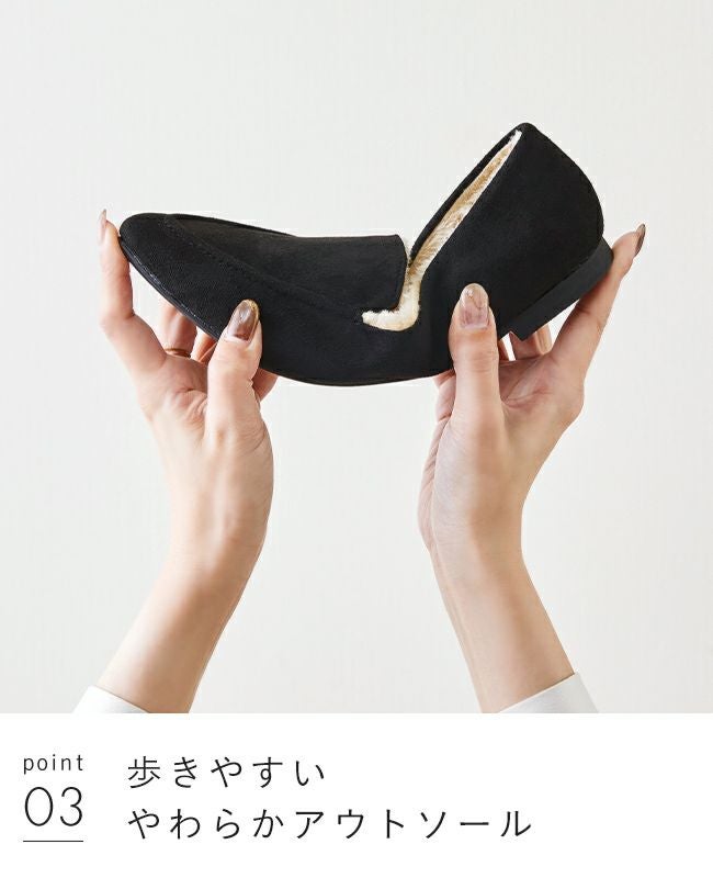 menue (メヌエ) ポインテッドトゥフェイクムートンローファー 送料無料