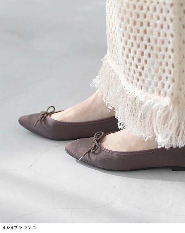 menue (メヌエ) ふわカル ポインテッドトゥ バレエシューズ