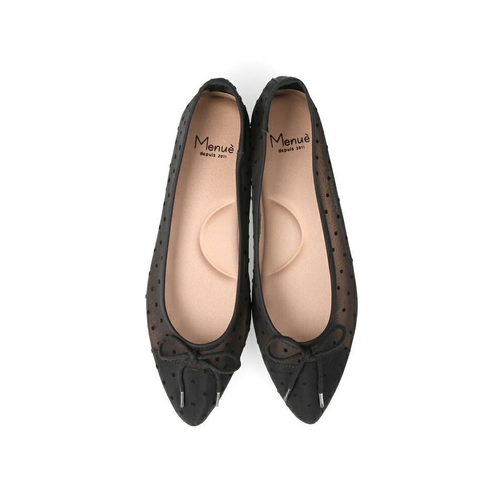 menue (メヌエ) ふわカル ポインテッドトゥ バレエシューズ