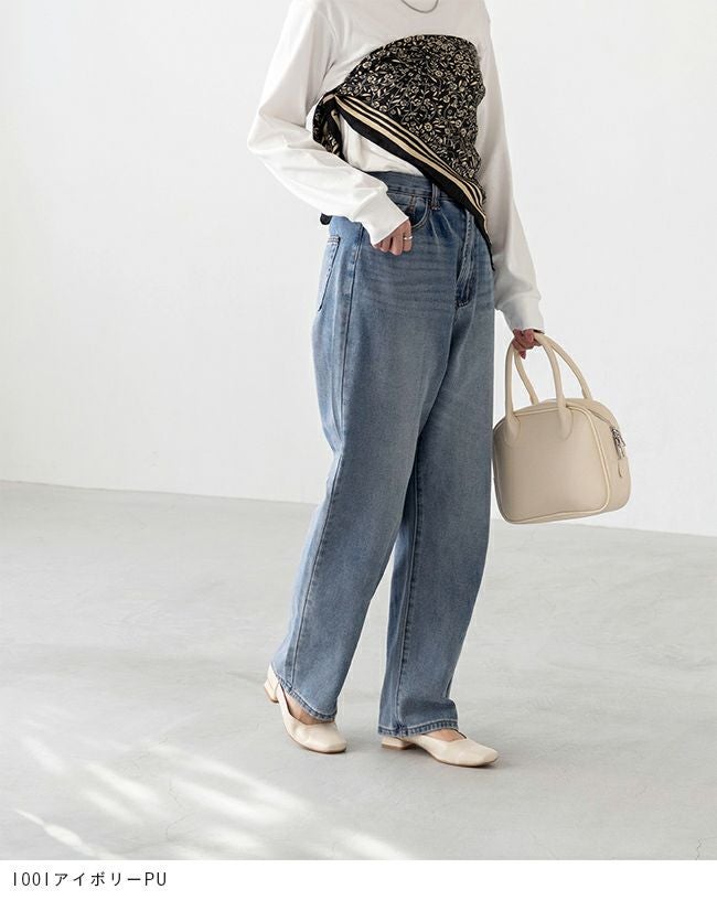 menue (メヌエ) スクエアトゥ ストラップ 変形ヒール パンプス