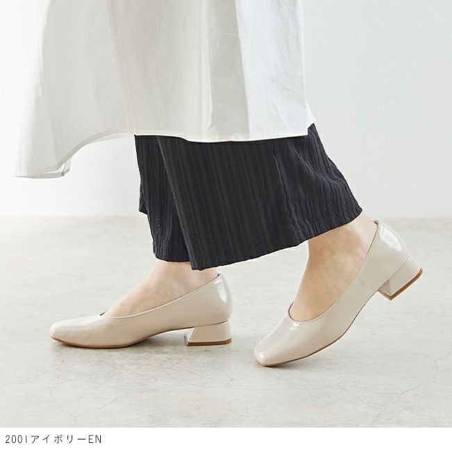 menue (メヌエ) スクエアトゥ台形ヒールパンプス 送料無料 | welleg