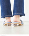 menue (メヌエ) クリスタル シェイプクリアヒール パデッドサンダル