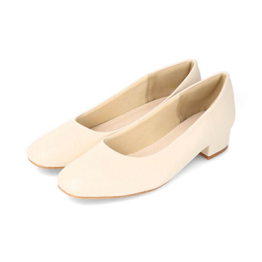 menue (メヌエ) 幅狭スクエアトゥチャンキーヒールパンプス 送料無料