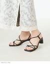 menue (メヌエ) 多連ストラップ5.5cmヒールサンダル