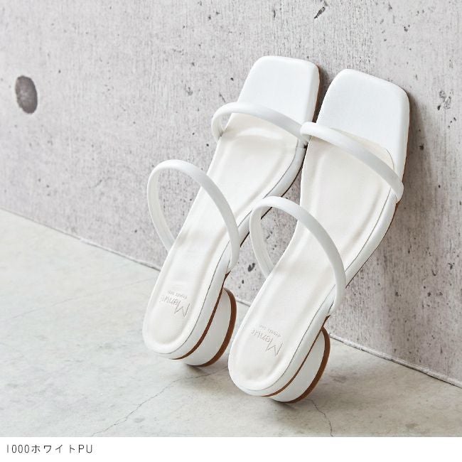 menue (メヌエ) ぷっくりストラップ変形ヒールサンダル