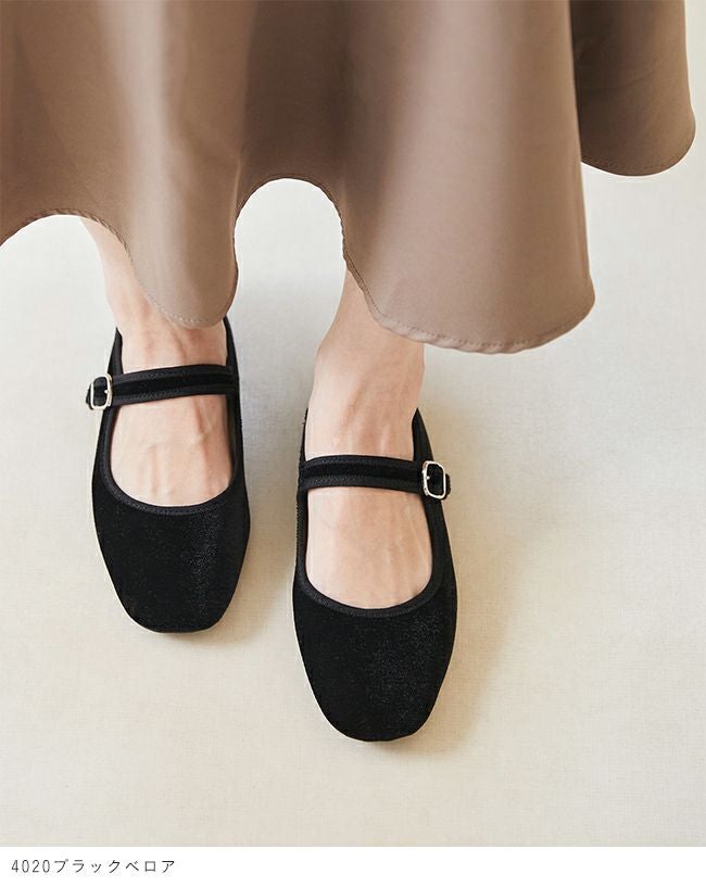 menue (メヌエ) ふわカル スクエアトゥ カンフーバレエシューズ