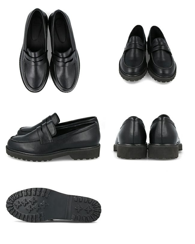 menue (メヌエ) 晴雨兼用ボリュームソールローファー 送料無料