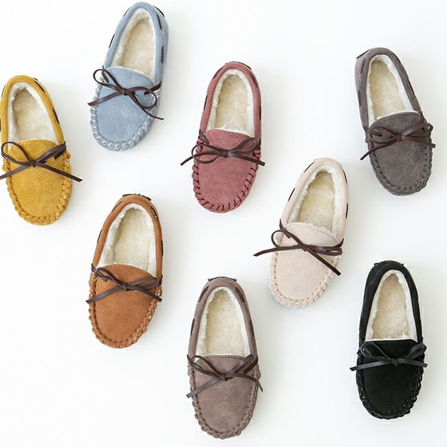 mooimooi (モーイモーイ) 撥水 キッズ リボンモカシン 送料無料