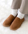 mooimooi (モーイモーイ) 撥水 フェイクムートンスリッポン