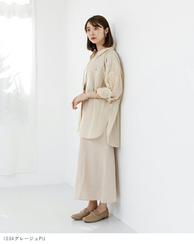 menue (メヌエ) 【晴雨兼用】アーモンドトゥビットローファー