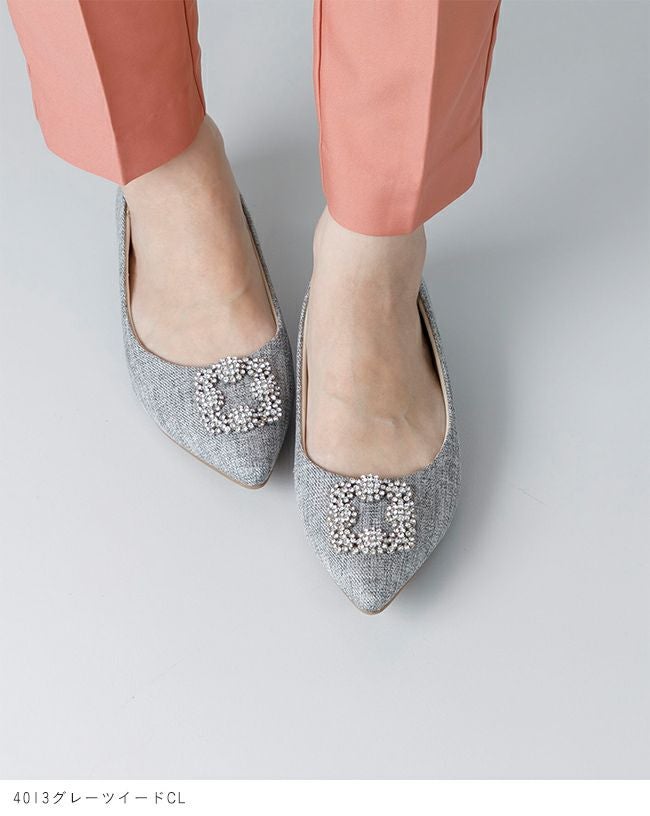 menue (メヌエ) ビジューフラットパンプス 送料無料 | welleg