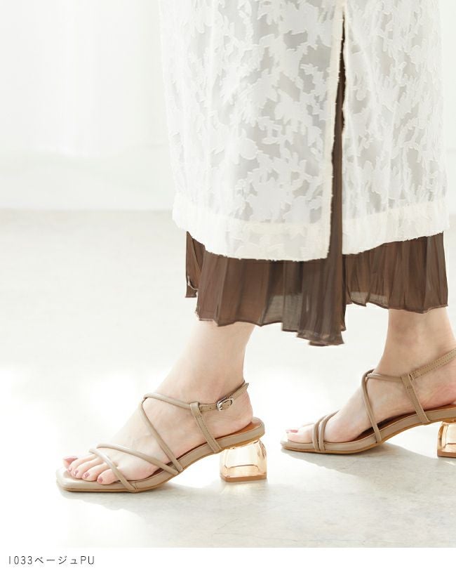 menue (メヌエ) クリアヒールストラップサンダル 送料無料 | welleg