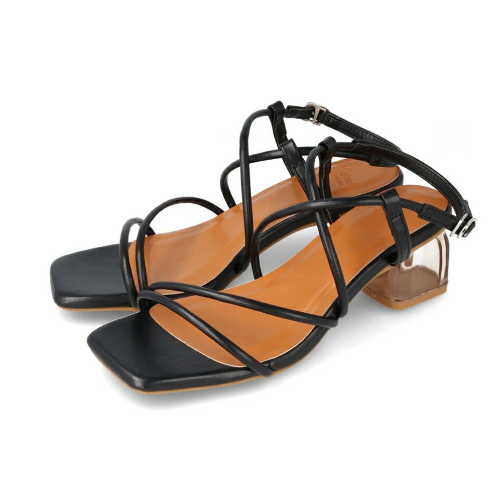 menue (メヌエ) クリアヒールストラップサンダル 送料無料 | welleg