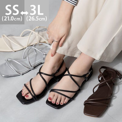 menue (メヌエ) スクエアトゥストラップサンダル