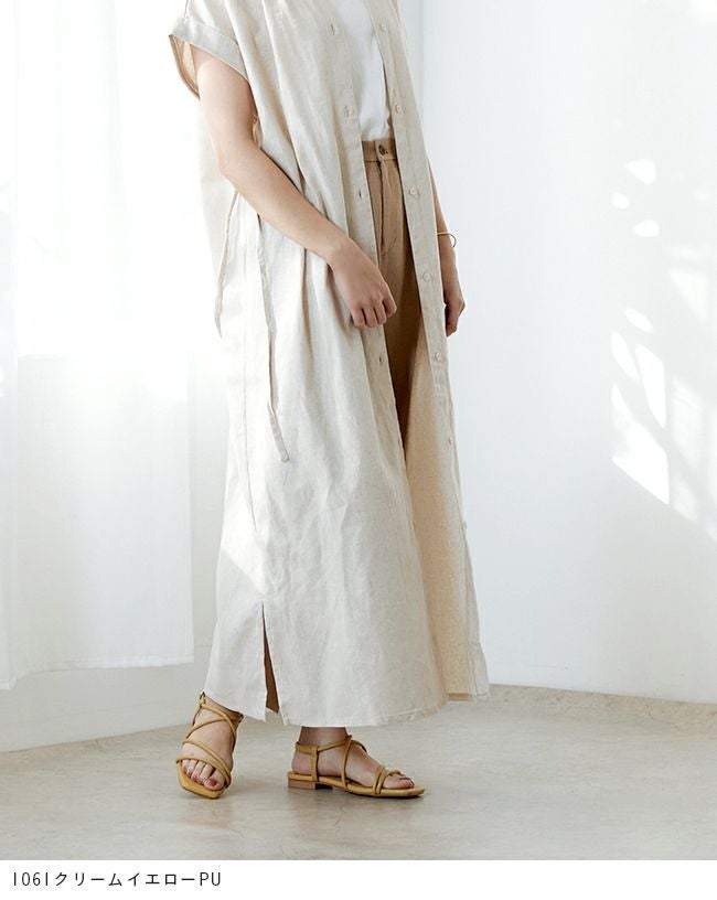 menue (メヌエ) スクエアトゥストラップサンダル