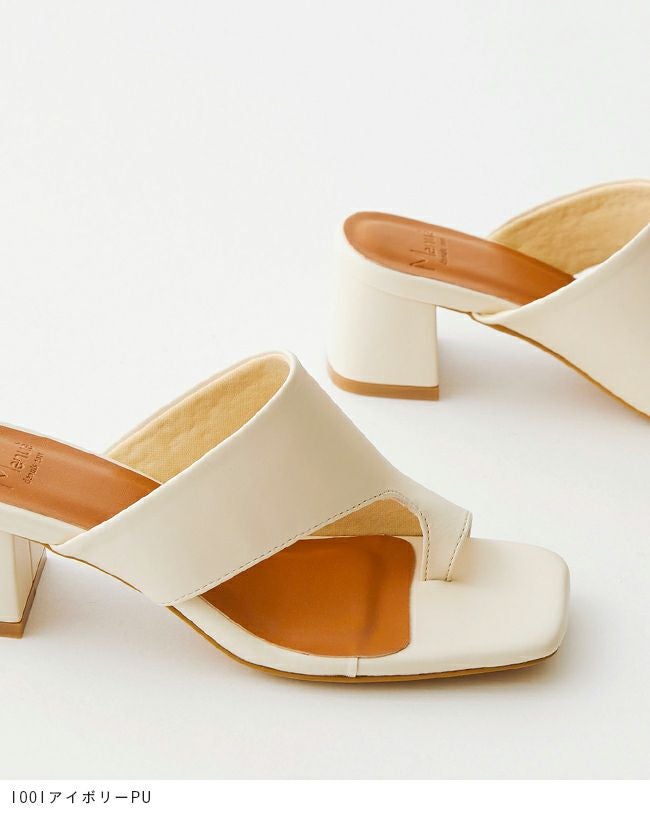 menue (メヌエ) ミドルヒール トングサンダル