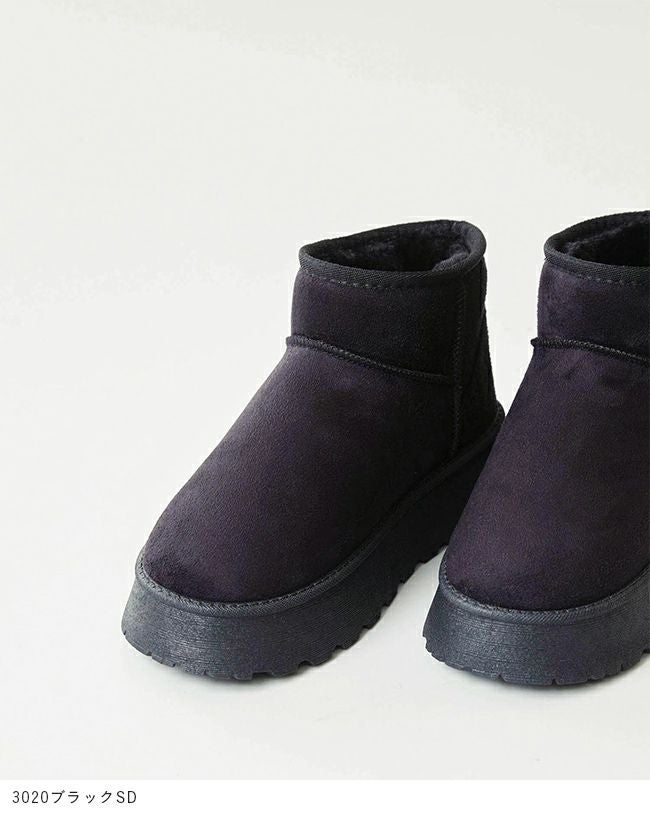 厚底ムートンブーツ