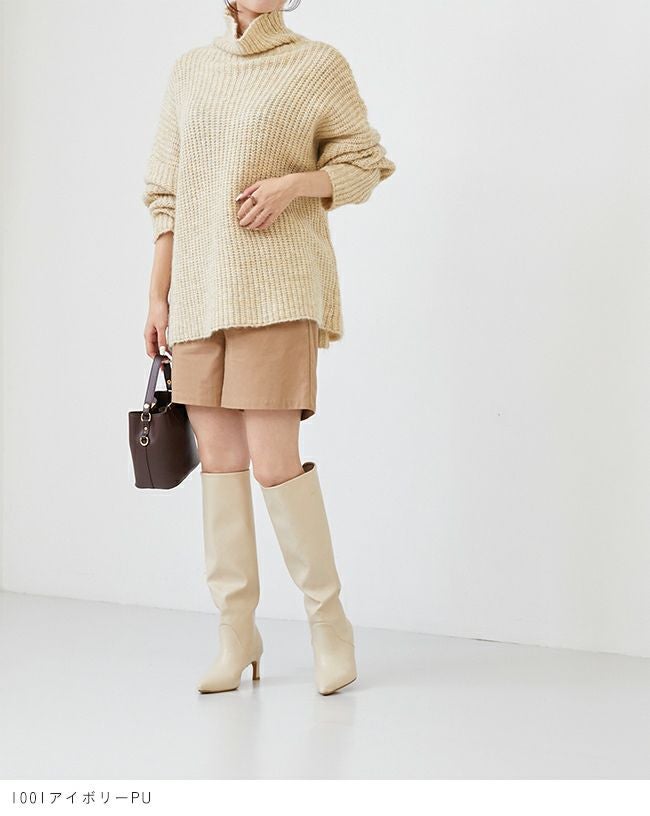 menue (メヌエ) ワイドシャフト ロングブーツ