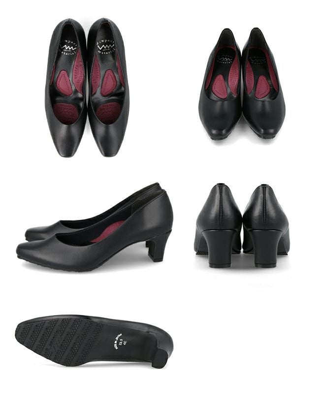 スクエアトゥ 5.5cmヒール 整うパンプス 送料無料 | welleg