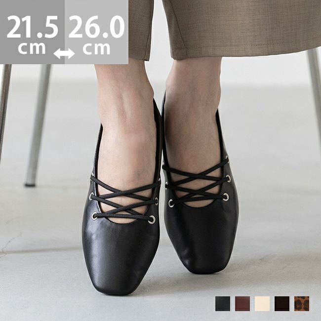 menue (メヌエ) レースアップ スクエアトゥ パンプス