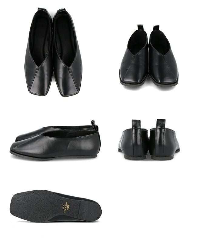 menue (メヌエ) スクエアトゥフラットシューズ 送料無料 | welleg