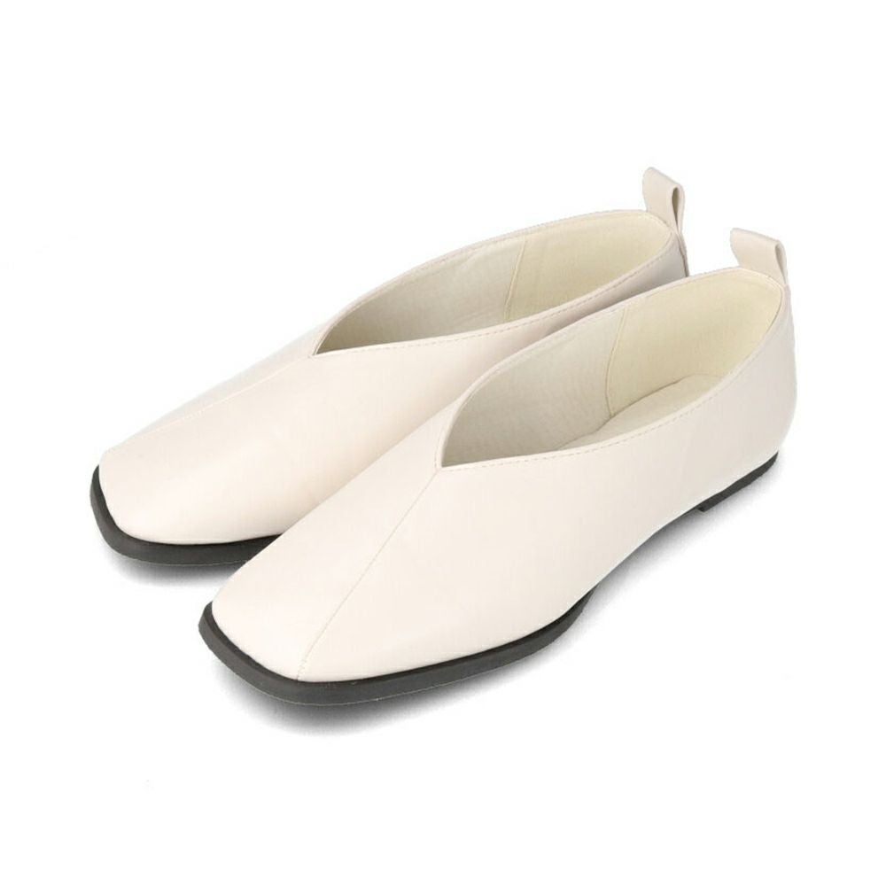 menue (メヌエ) スクエアトゥフラットシューズ