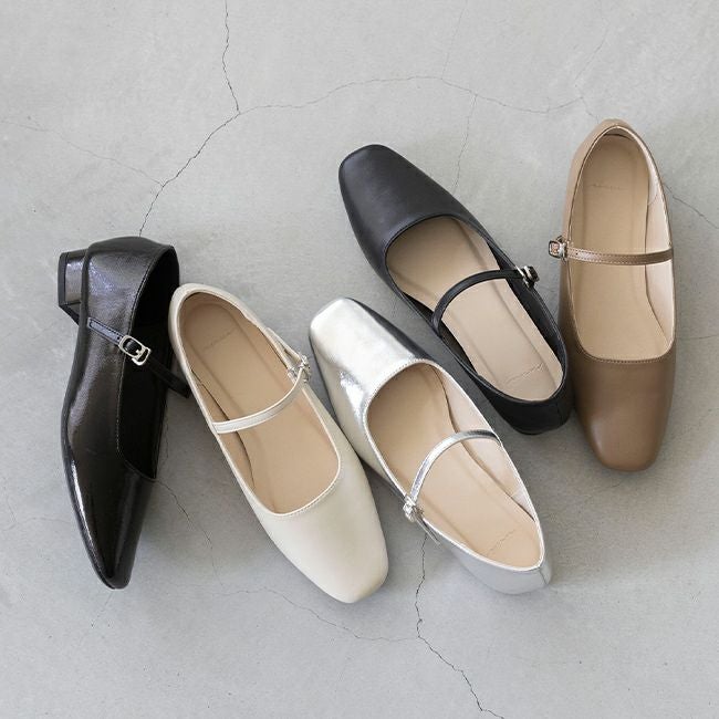 menue (メヌエ) やわらか スクエアトゥ メリージェーンパンプス 送料